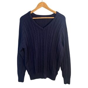 Brandy Melville Cable Knit Sweater Large Oversized Preppy Dark Academia